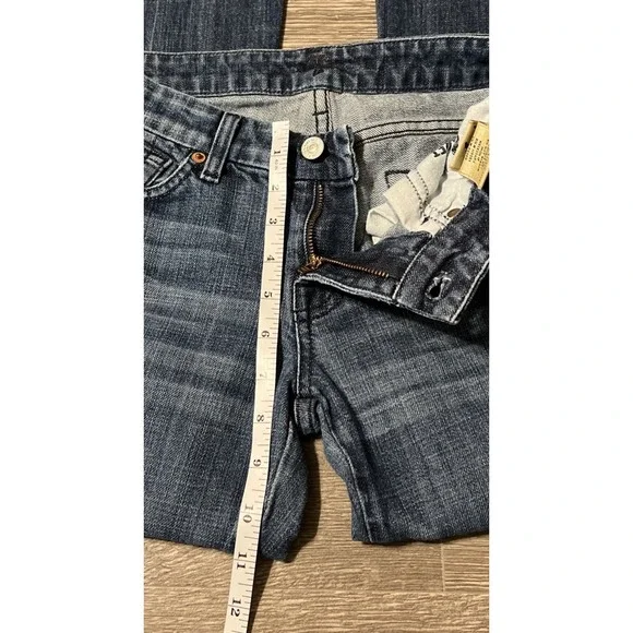 7 For All Mankind Vintage Women's "A" Pocket Boot Low Rise Jeans SZ 26 (28x29) - Picture 7 of 11